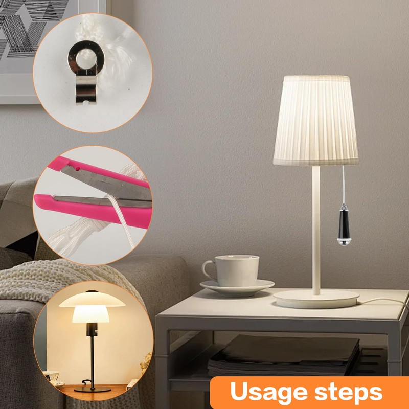 Jiujuda9 2 Pcs Ceramic Bathroom Light Pull Cord Handle with