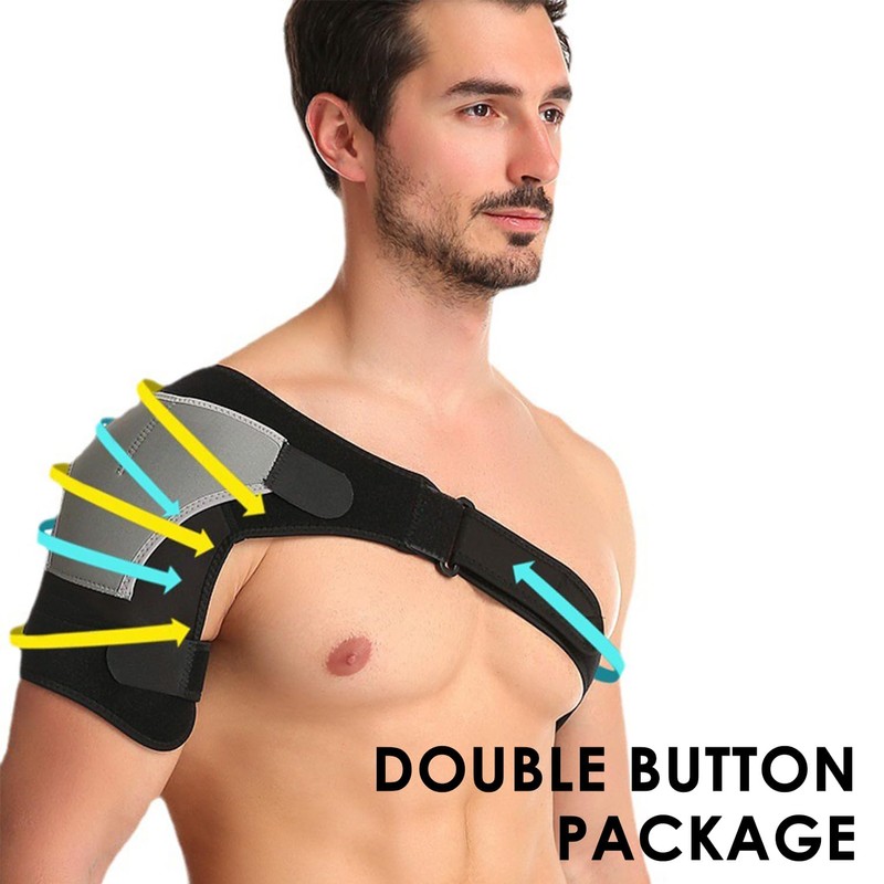 JTMKYO 1 Piece Grey Shoulder Pad, Adjustable Shoulder Support, Rotator