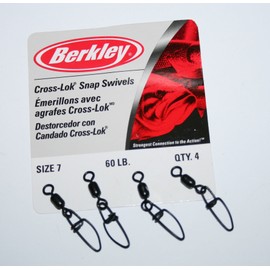 Berkley Cross-Lok Snap Swivels 4pcs SIZE 7