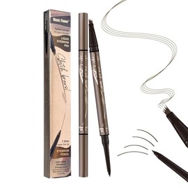Lápiz para Cejas, Lápiz Cosmético para Cejas, Portátil, de Doble Cabeza, Práctico, Pequeño Cartucho Triangular de Plástico para Rendimiento (Negro)   
