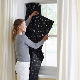 Portable Blackout Blind with Suction Cups, Adjustable Lightweight Temporary Blackout Blind for Indoor Outdoor Use and Travel (130x200cm)