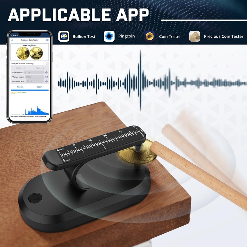 Coin Ping Tester - Resonant Ping Sound Detection and Diameter