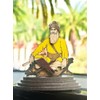 Baba Deep Singh Ji Car Dashboard Yellow Figurines Idol Punjabi