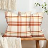 Mondiafy Pack of 2 Cozy Fall Plaid Plush Throw Pillow