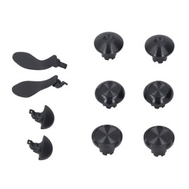 XUMIUZIY Metal Thumbsticks for PS 5 Edge Controller, 6Pcs Metal Joystick Caps + 4Pcs Metal Back Paddles, Interchangeable Analog Stick Joystick Caps with Paddles for PS 5 Edge Controller