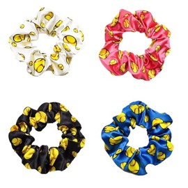 4Pcs Baseball Softball Hair Scrunchies Silk Satin Hairbands Scrunchy Elastic Hair Ties Ponytail Holders Sport Hair Accessories for Women Girls