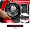 Headlight Cover Guard Headlight Bezels Trim Compatible with Jeep Wrangler