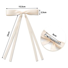 AOKSUNOVA Pack of 6 hair bows, women's hair clips with bow, bows hair girls hair bows for party, women, girls (red, black, beige, pink, sky blue, avocado green)