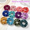 HEYMKGO 32PCS Scrunchies de Terciopelo con Ligas para Cabello para
