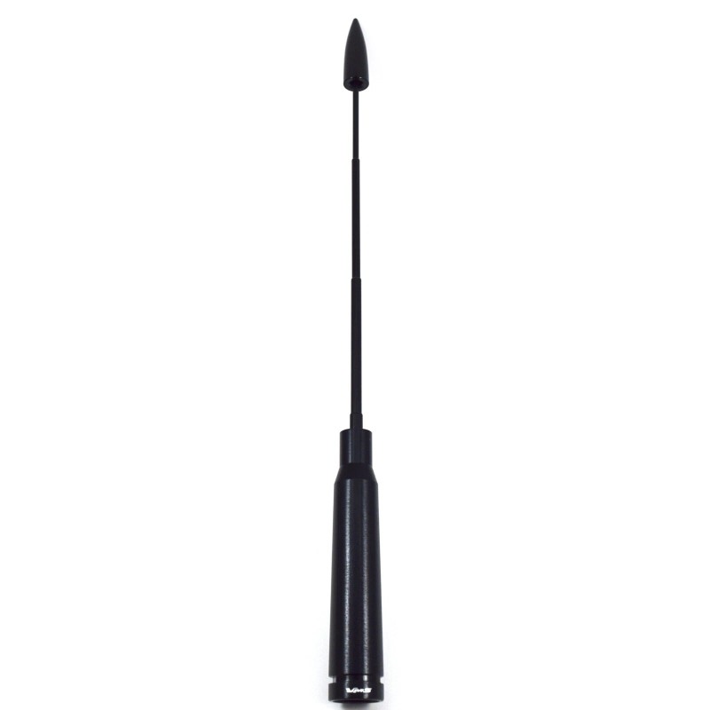 VMS RACING Anti-Theft Retractable Black 50 Caliber Bullet Short Antenna