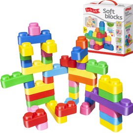 Far far land -Super Soft Building Blocks for Toddlers Ages 1-3 Years– Teaches & Enhances Creativity and Fine Motor Skills- STEM Building Set - 42 Pieces