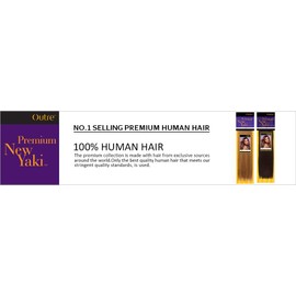 Outre Premium Human Hair New Yaki Weaving Hair Extension (18", 4(Medium Brown))