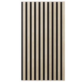 Ekena Millwork AcoustixPro Noise Cancelling Traditional Small Slat Wall Panel 11 3/4"W x 94 1/2"H, White Wash (2 Pack)