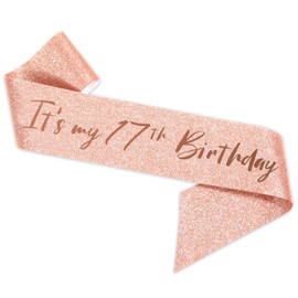 BRT Bearingshui Rose Gold Birthday Sash and Tiara for Girls - 17 & Fabulous Crown, Gifts for Happy 17th Birthday Party Favor Supplies