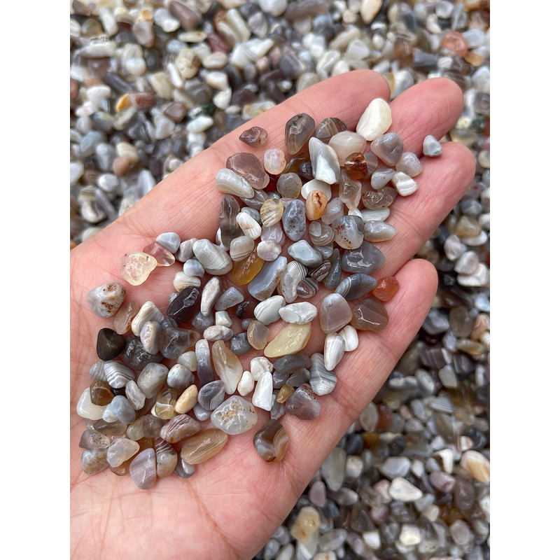 Botswana Agate Chips – Natural Mini Botswana Agate Stones, Crushed