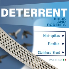 Petslandia Bird Mini Spikes - 10 Pack - Anti Bird, Squirrel, Rabbit and Snake Spikes for Outdoor - Animal Spike Strips for Windows, Balcony and Garden