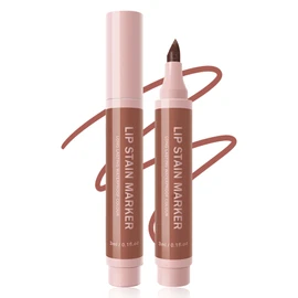 Lestpola Lip Stain Marker Pen-1Pcs Nude Brown Hydrating Lip Stain Liquid Lip Liner Pencil, Long Lasting Waterproof Smudge-proof Natural Matte Finish, Precise Chisel Tip Smooth, Lip Makeup Gift for Women-02
