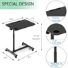 ETHU Overbed Table with Wheels, Rolling Tray Table, Hospital Bed