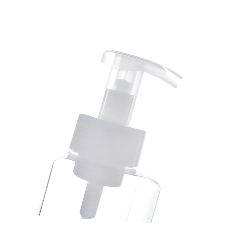 Mobestech 2 Pcs Transparent Pump Foaming Bottle Refillable Makeup Press