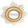 Wall Decor Rattan Mirror Star Shape Unique Simple Handwoven Mirror
