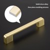 Lepatape 6-1/4 inch Brushed Gold Cabinet Pulls Brass Drawer Pulls