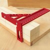 3D Multi-Angle Measuring Ruler, Aluminum Alloy Woodworking Square Protractor, Miter