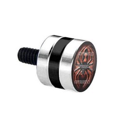 SIMPLE KITCHEN MEALS Grooved Silver & Vivid Black Billet Fender Seat Bolt Widow Spider Style 333-7694