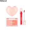LILYBYRED Little Bitty Moment Shadow + Luv Beam Glow Veil + Glassy Layer Fixing Tint Set 3items [BURN & HEAT Collection], Shadow#$%Tint#$%Blush:14 Grapefruit's Hot Moment-18 Grapefruit Trigger-03 Sugar Beam