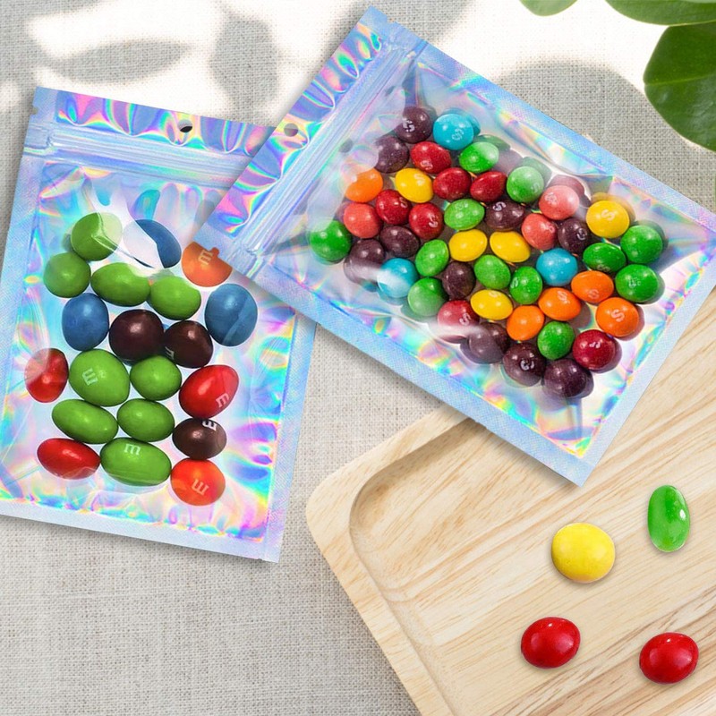 100pcs 3"X 4" Smell Proof Resealable Mylar Bags Food Storage