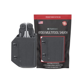 Clip & Carry Kydex Multitool Sheath for The Leatherman Surge - Made in USA - EDC Multi Tool Sheath Holder Holster Cover - Black