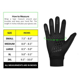 3S SPORTS Men's Cycling Winter Warm Windproof Waterproof Anti-slip Thermal Touch Screen Ski Gloves (Fluorescent, M)