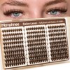Mavphnee Brown Lash Clusters – Wispy Fluffy Individual Eyelash Extensions