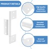 BANLIN 3Pack Storm Door Hinge White Aluminum 1/8 inch Grooved
