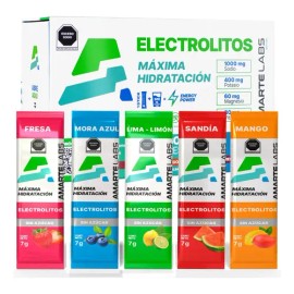 Electrolitos Sin Azucar 1000mg Sodio Potasio Magnesio 30 Sobres 5 Sabores Amarte Labs                                                                 