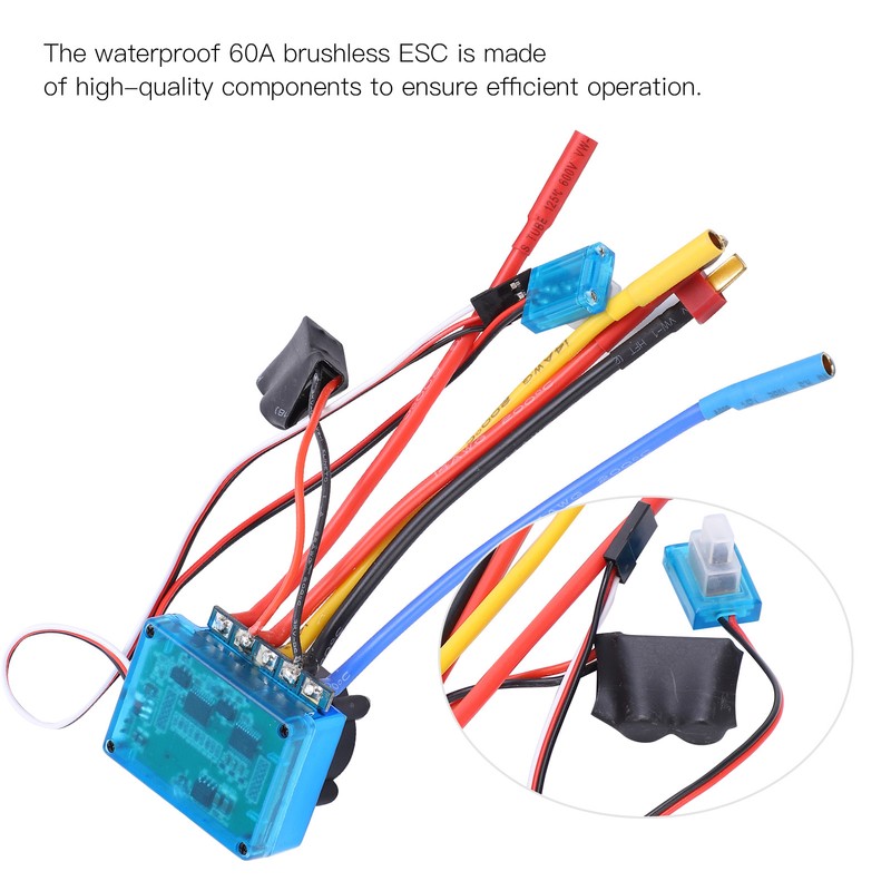 RC 3650 2300KV Waterproof 4 Poles Brushless Motor with 60A