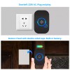 KERUI Wireless Plug-in Receiver Doorbell 2x Push Button Adjustable Volume