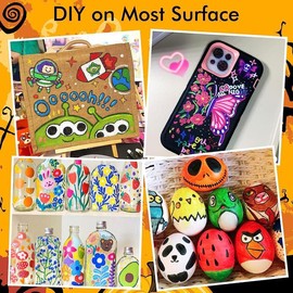 Shuttle Art 26/48/60 Colors Dual Tip Acrylic Paint Markers, Brush/dot tip and Fine Tip for Rock Painting, Ceramic, Wood, Canvas, Plastic, Glass, Stone, Calligraphy, Card Making, DIY Crafts,markers for coloring,dual tip marker set - Color: 26 colors