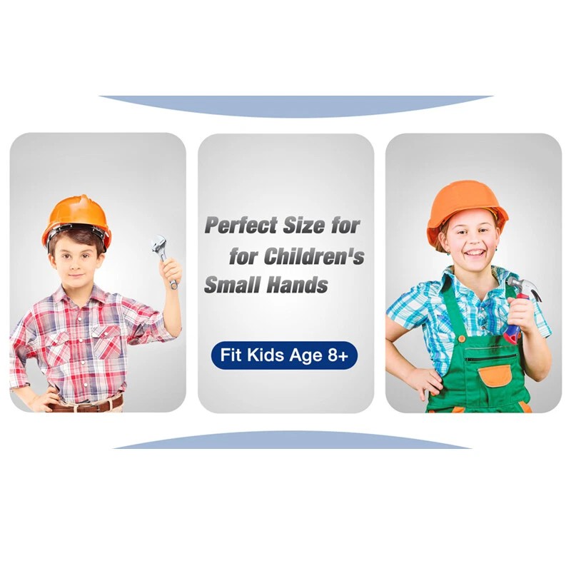 WORKPRO 9-Piece Kids Real Hand Tool Set Blue Junior Tool