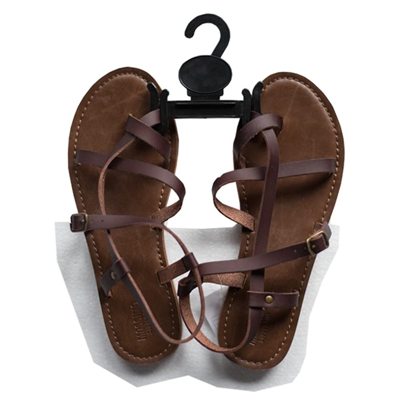 NAHANCO Plastic Sandal Hangers - 3 7/8", Black - 100