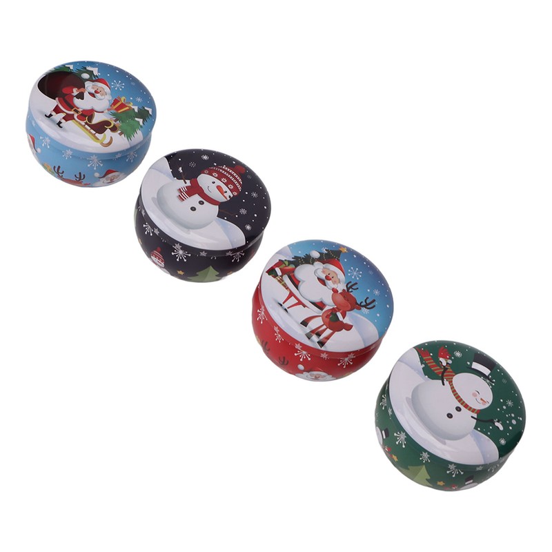 4Pcs Christmas Scented Candles Gifts Set Soy Wax Plant Oil
