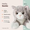 Bearington Collection Socks Plush Cat 15-in - Realistic Stuffed Cat