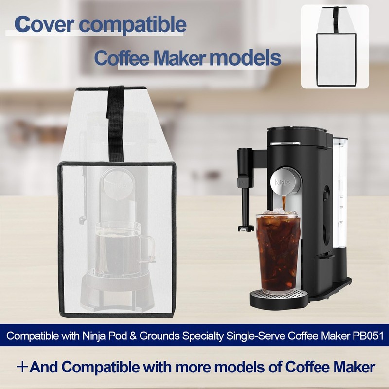 NUENSS-ROR Coffee Maker Dust Cover for Ninja Pod & Grounds