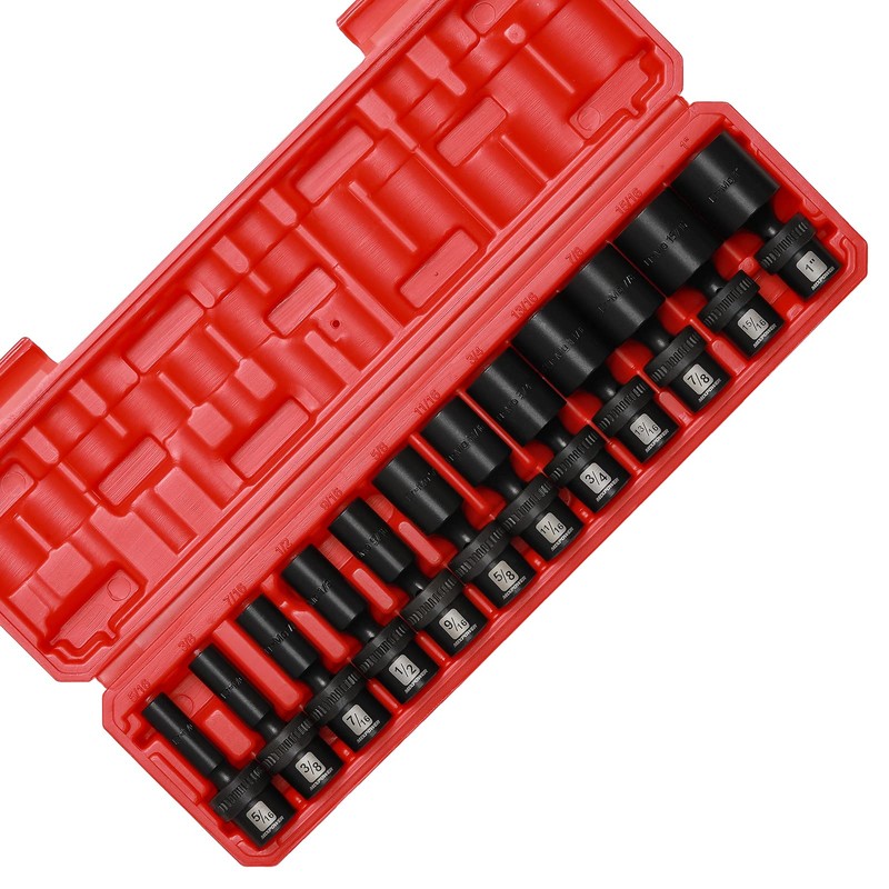 MIXPOWER 3/8" Drive Deep Impact Universal Joint Swivel Socket Set,
