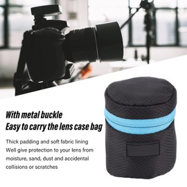 Camera Lens Protective Pouch, Camera Lens Case Bag Neoprene Waterproof, Lens Case Bag with Zipper Suitable for DSLR Camera (S)