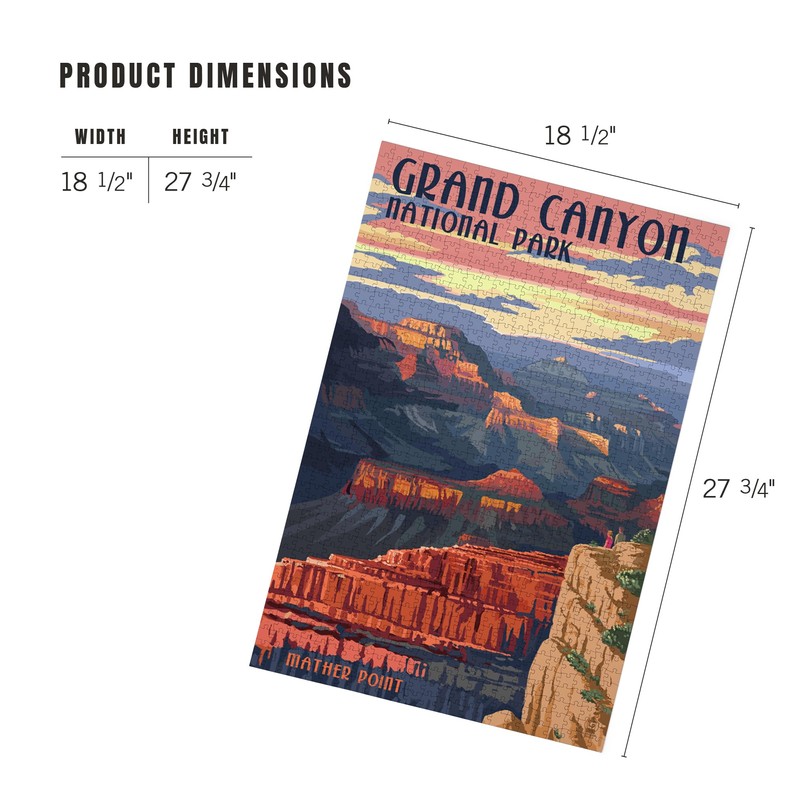 Lantern Press Grand Canyon National Park, Arizona, Mather Point, 1000