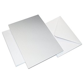 Craft UK 2250 C5 Hammered Card and Envelope pack of 25 - White