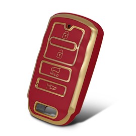 WORCAS TPU Smart Key Fob Case Protective Cover Compatible with Kia 2014-2019 Cadenza, 2015-2018 K900 K7 K9,4 Button Keyless Entry Remote Accessories(Red)
