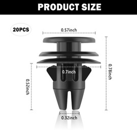 IHOTDER 20PCS Automotive Clips for Tail Light,Car Clips Fasteners Compatible with Dodge 2017-2022 Ram 1500,Bumper Retainer Clips Replacement Car Accessories OEM#68061648AA