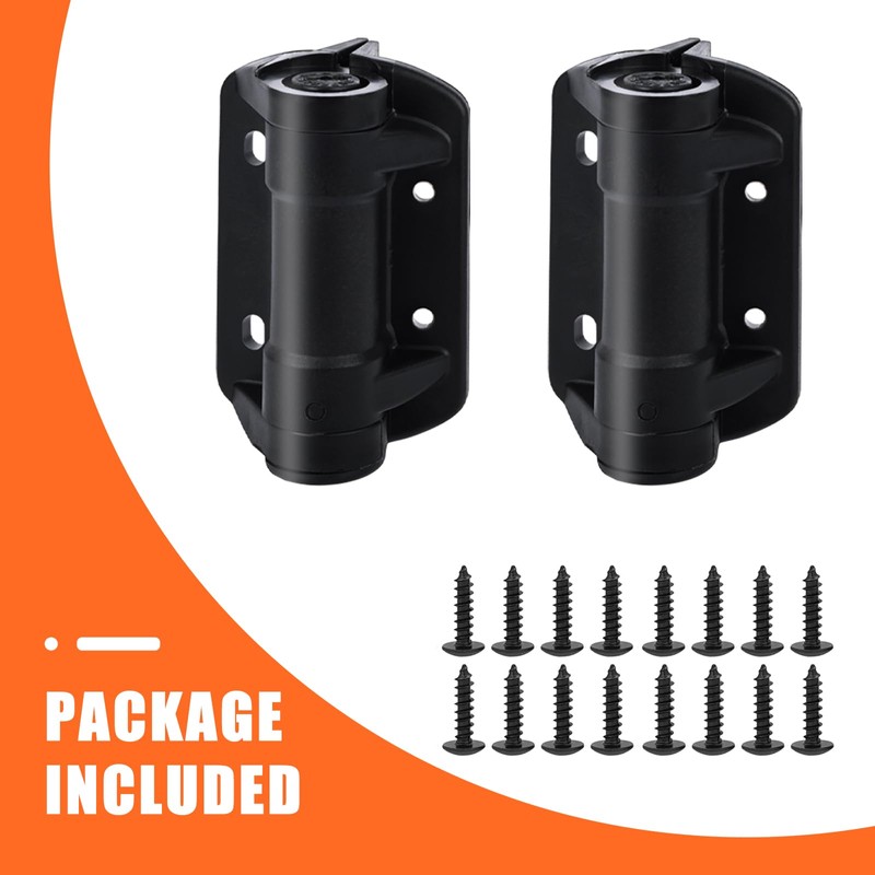 KOVOSCH Self-Closing Gate Hinges, Tension Adjustable Heavy Duty Gate Hinges