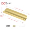 homdiy 10 Pack Edge Drawer Pulls Brushed Brass Cabinet Handles